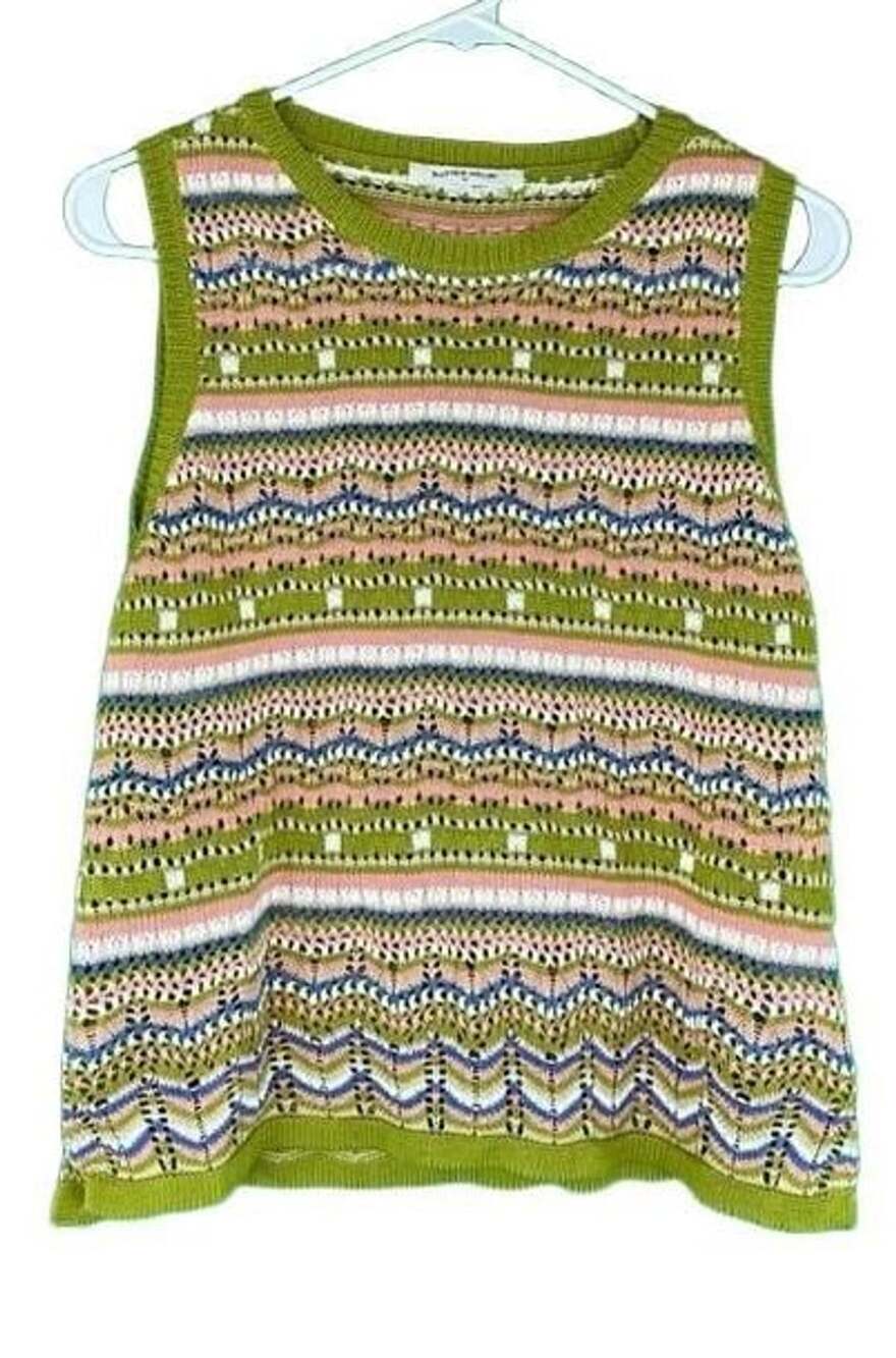 Buttermelon Sunset Sand Geo Pattern Knit Top
